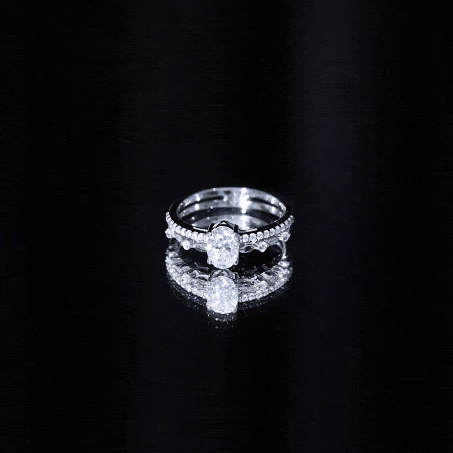 Oval Cut Moissanite Engagement Ring For Women