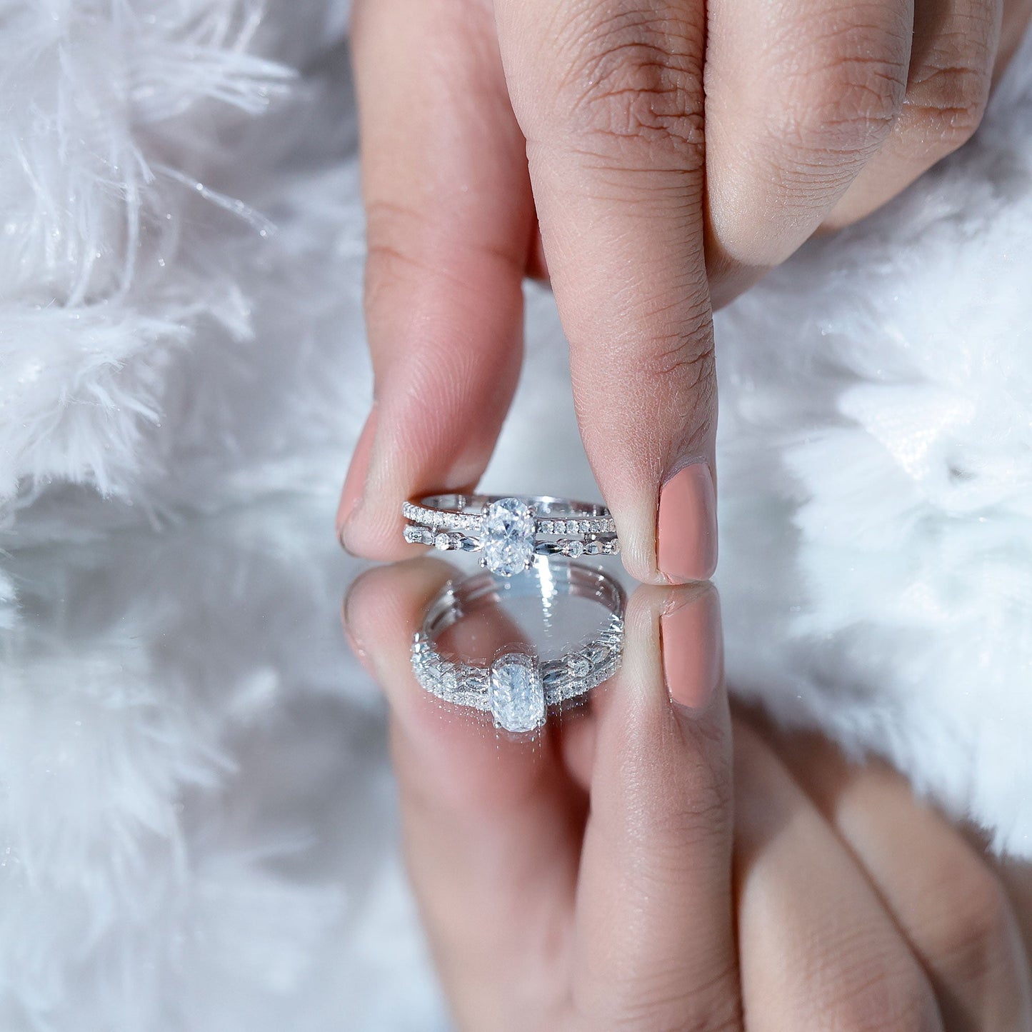 Oval Cut Moissanite Engagement Ring For Women