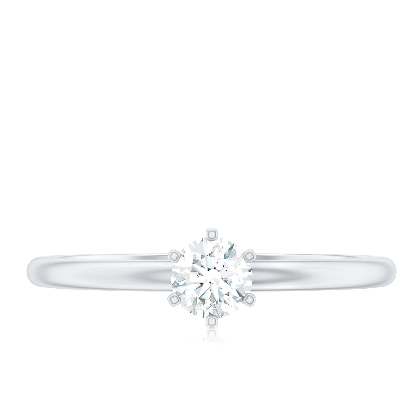 Solitaire Round Diamond Promise Ring