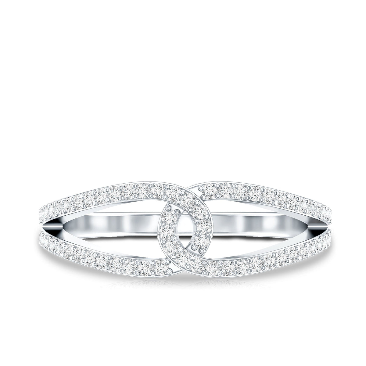Certified Moissanite Infinity Promise Ring