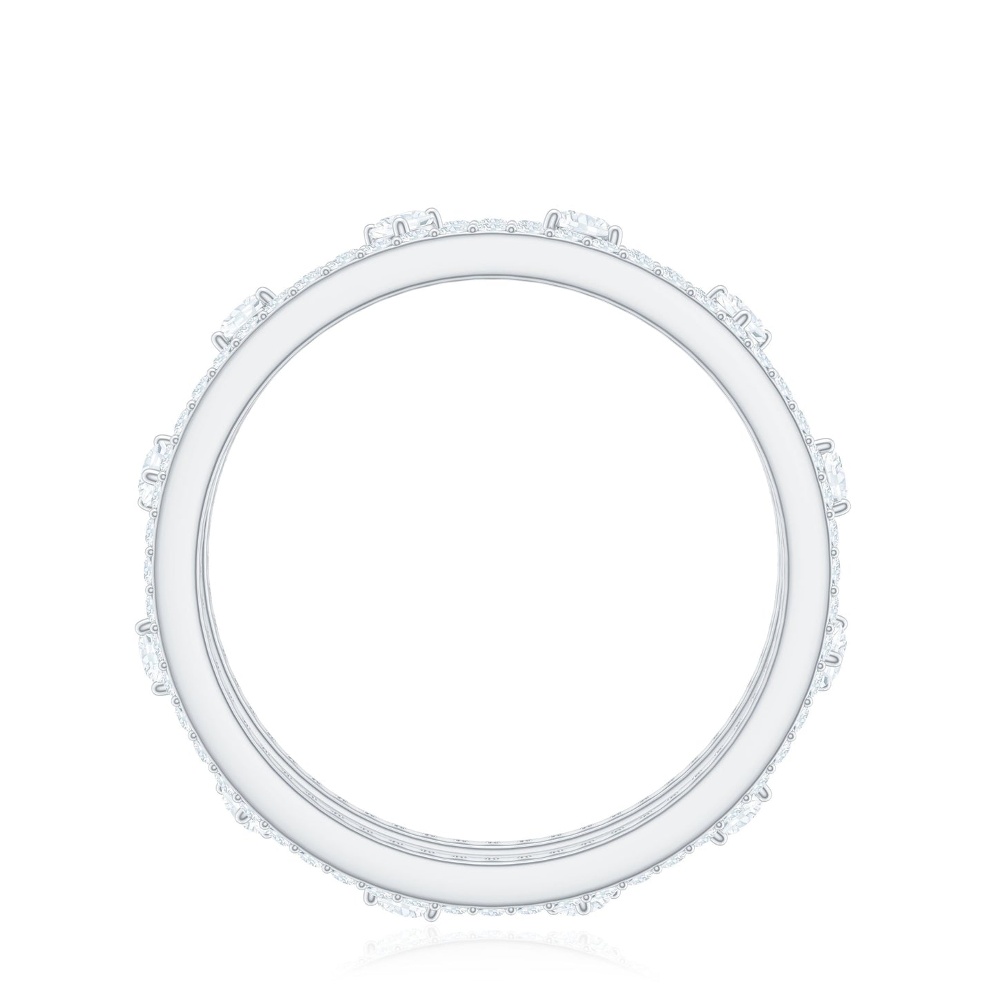 Certified Moissanite Wedding Band
