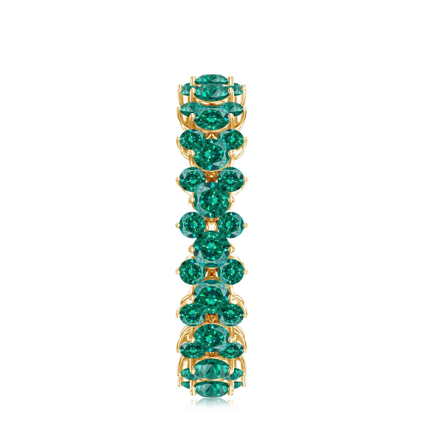 Certified Lab Grown Emerald Eternity Anniversary Band
