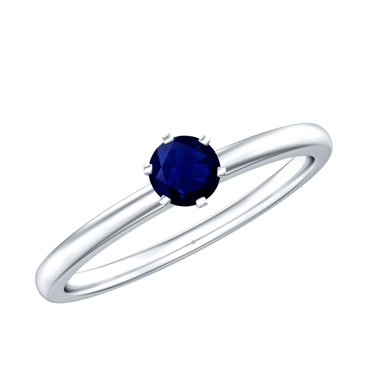 Genuine Blue Sapphire September Birthstone Ring for Women