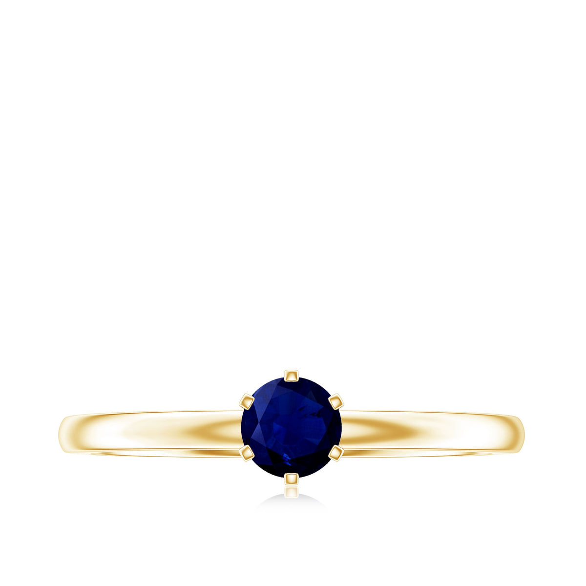 Genuine Blue Sapphire September Birthstone Ring for Women