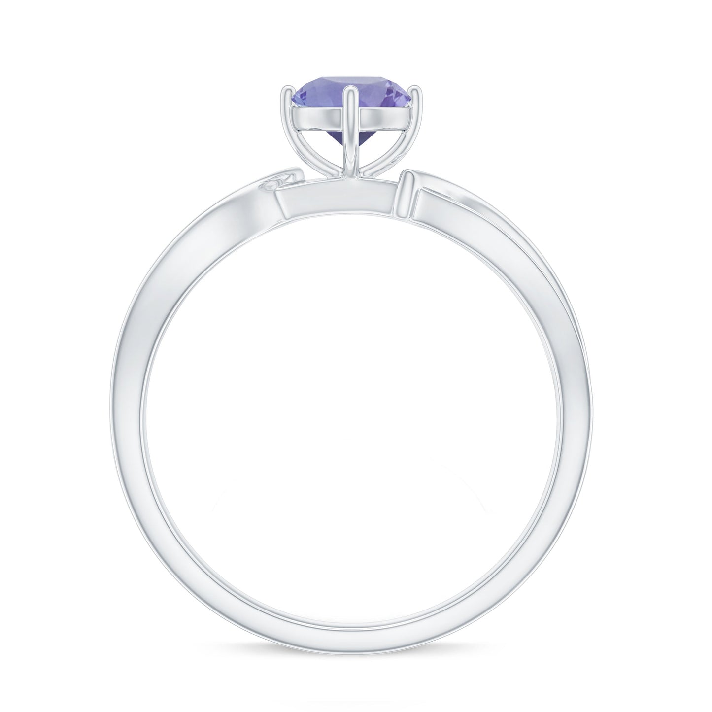 Certified Real Tanzanite Diamond Promise Ring for Proposal