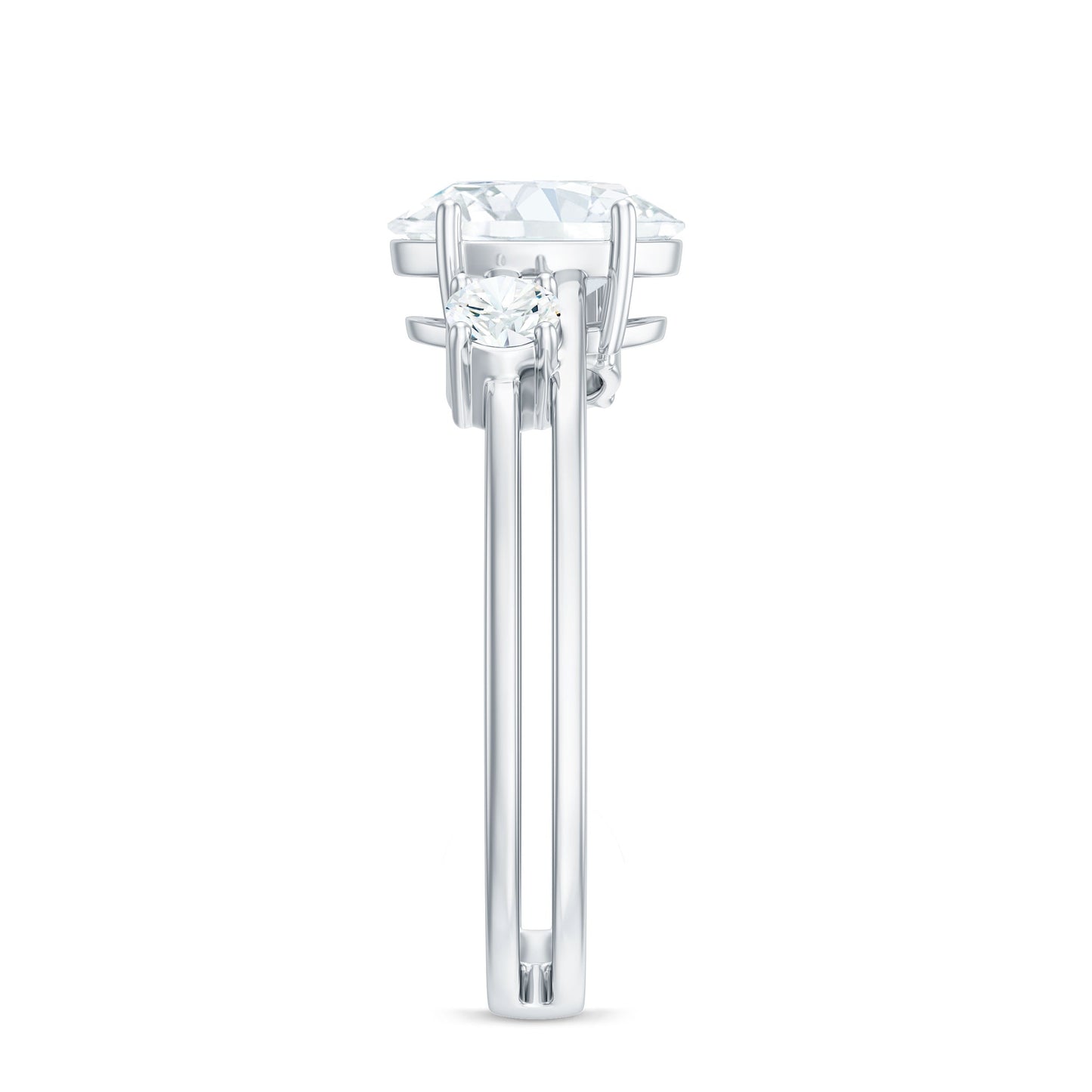 1.2 Carat Oval Cut Certified Moissanite Solitaire Engagement Ring