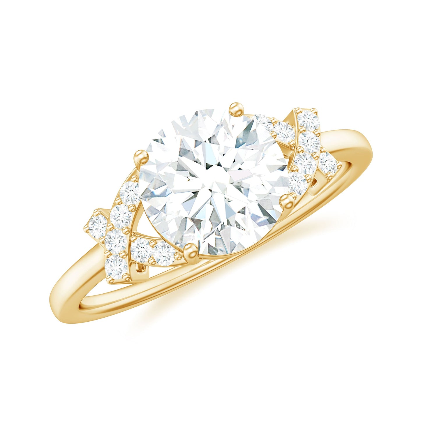 1.3 Carat Brilliant Cut Moissanite Solitaire Engagement Ring for Women