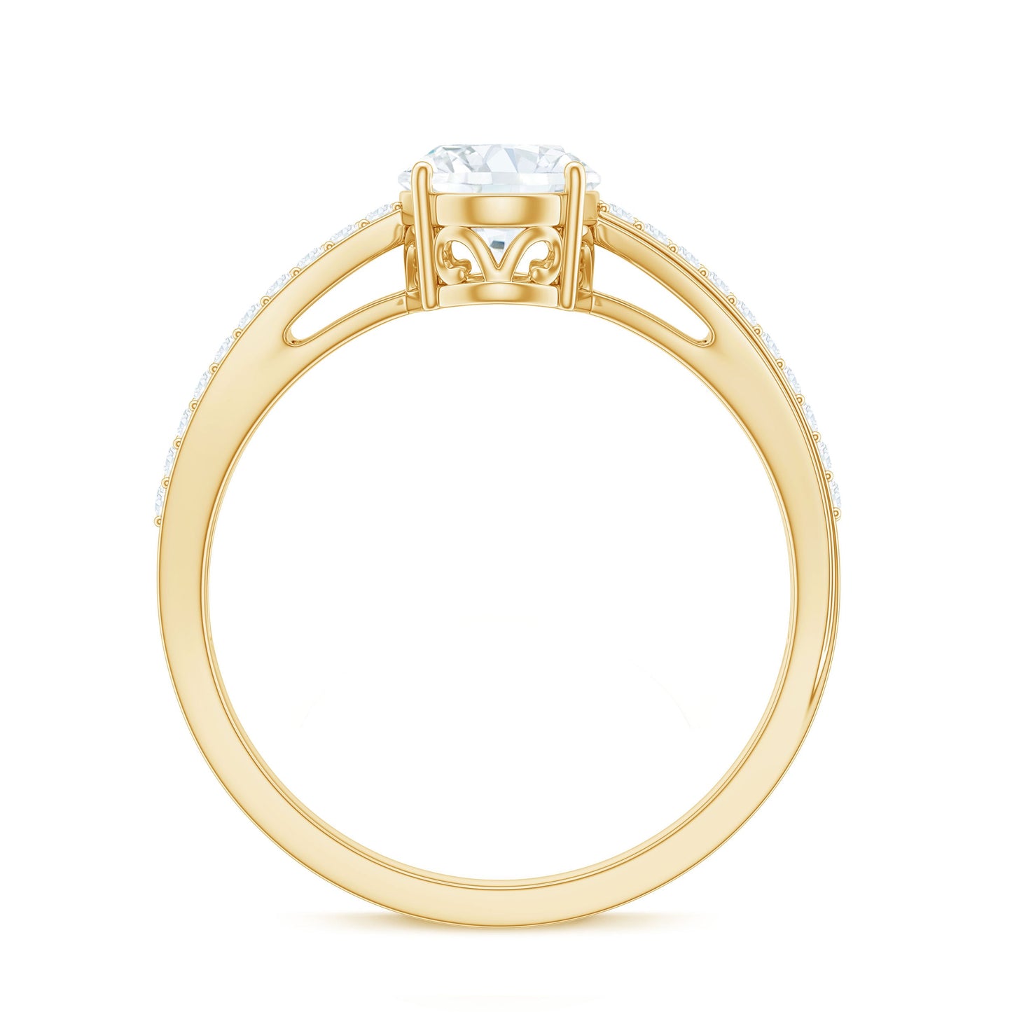 1.2 Carat Brilliant Cut Certified Moissanite Engagement Ring