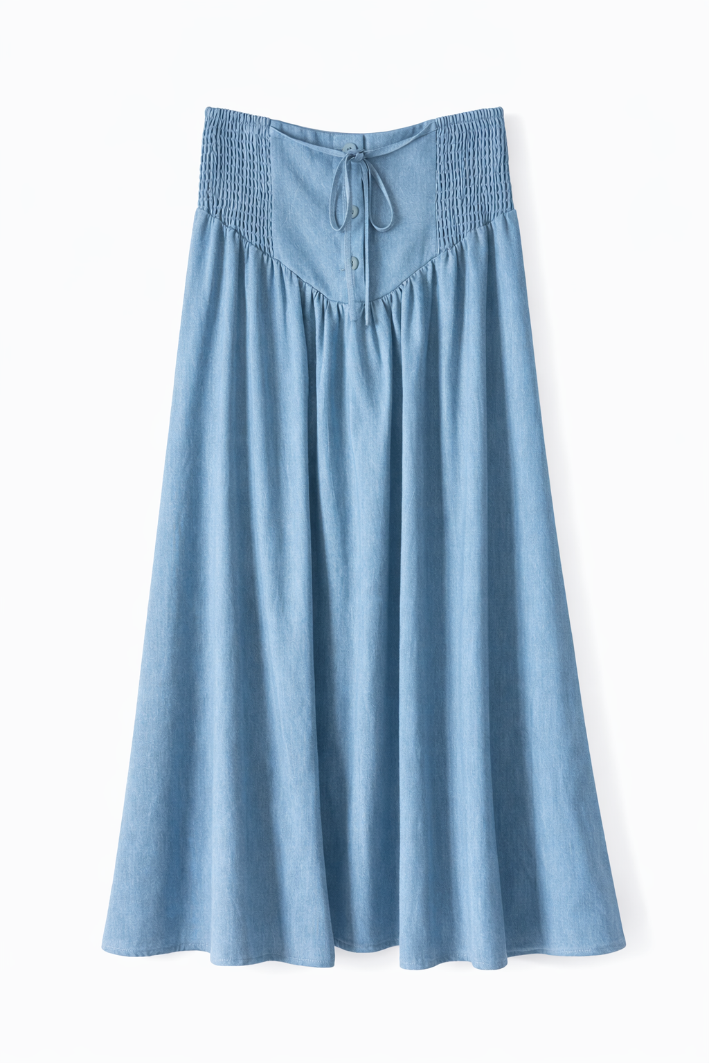 DENIM TIE SKIRT