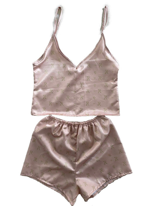 Milana - Womens Pink Silk Pajamas - Great Hall Collections House