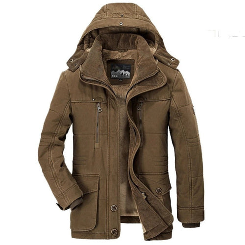 Mens Hooded Winter Parka Coat with Inner Fleece - Great Hall Collections House