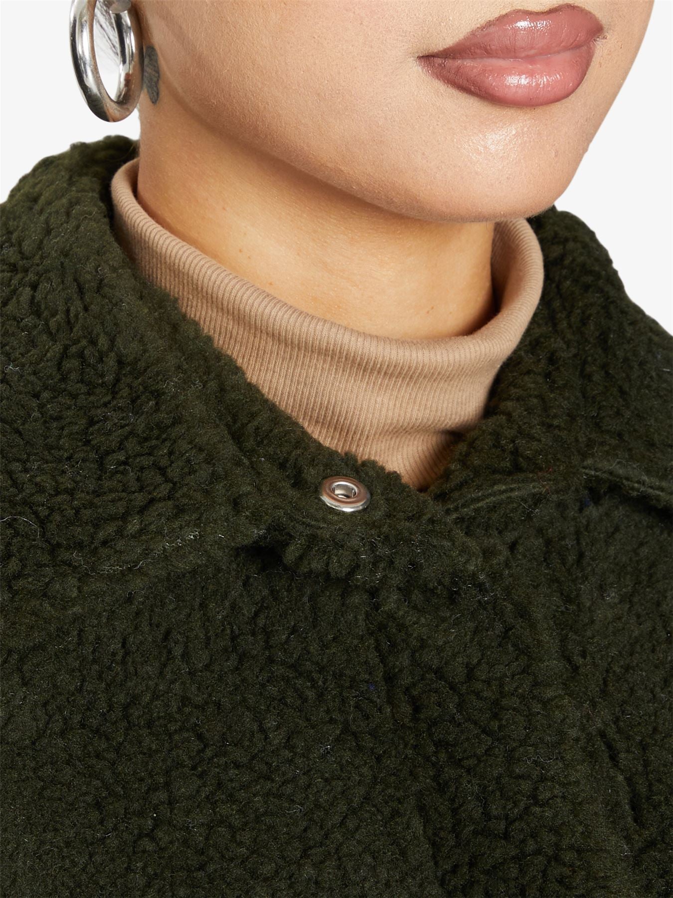 Oversized Patch Pocket Borg Teddy jacket made in uk - Great Hall Collections House