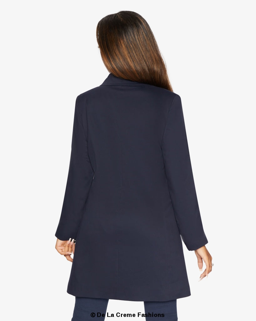 Curved Hem Longline Blazer     From the UK - Great Hall Collections House