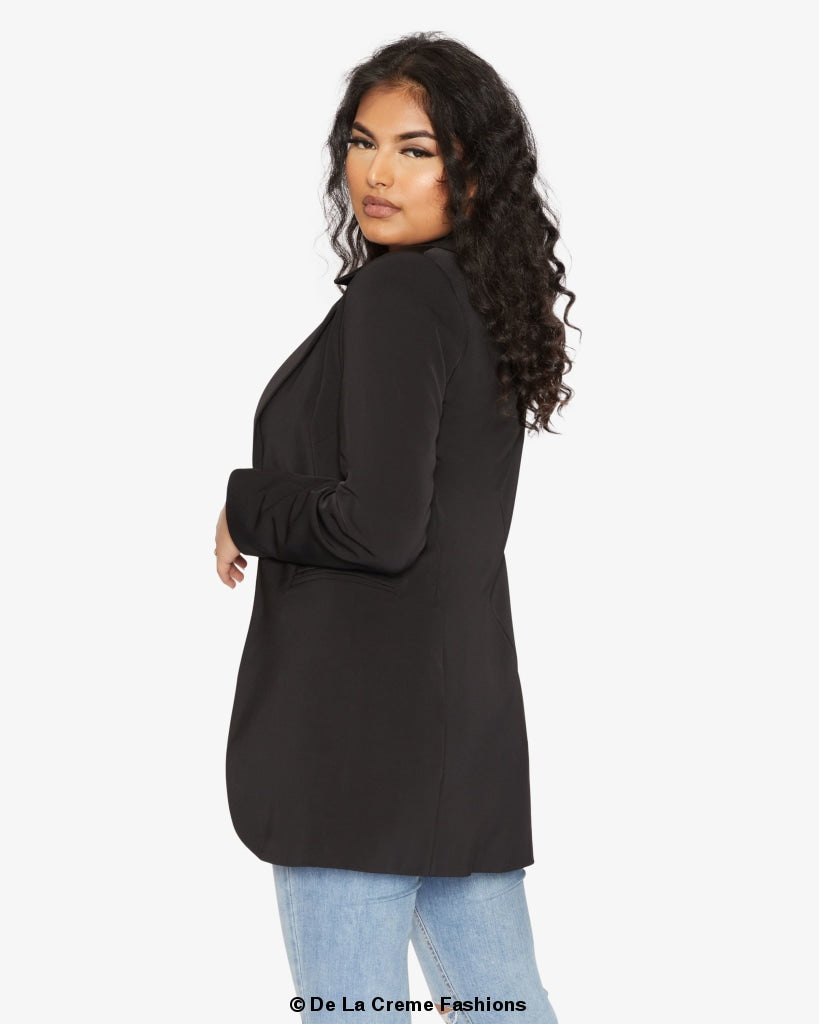 Curved Hem Longline Blazer     From the UK - Great Hall Collections House