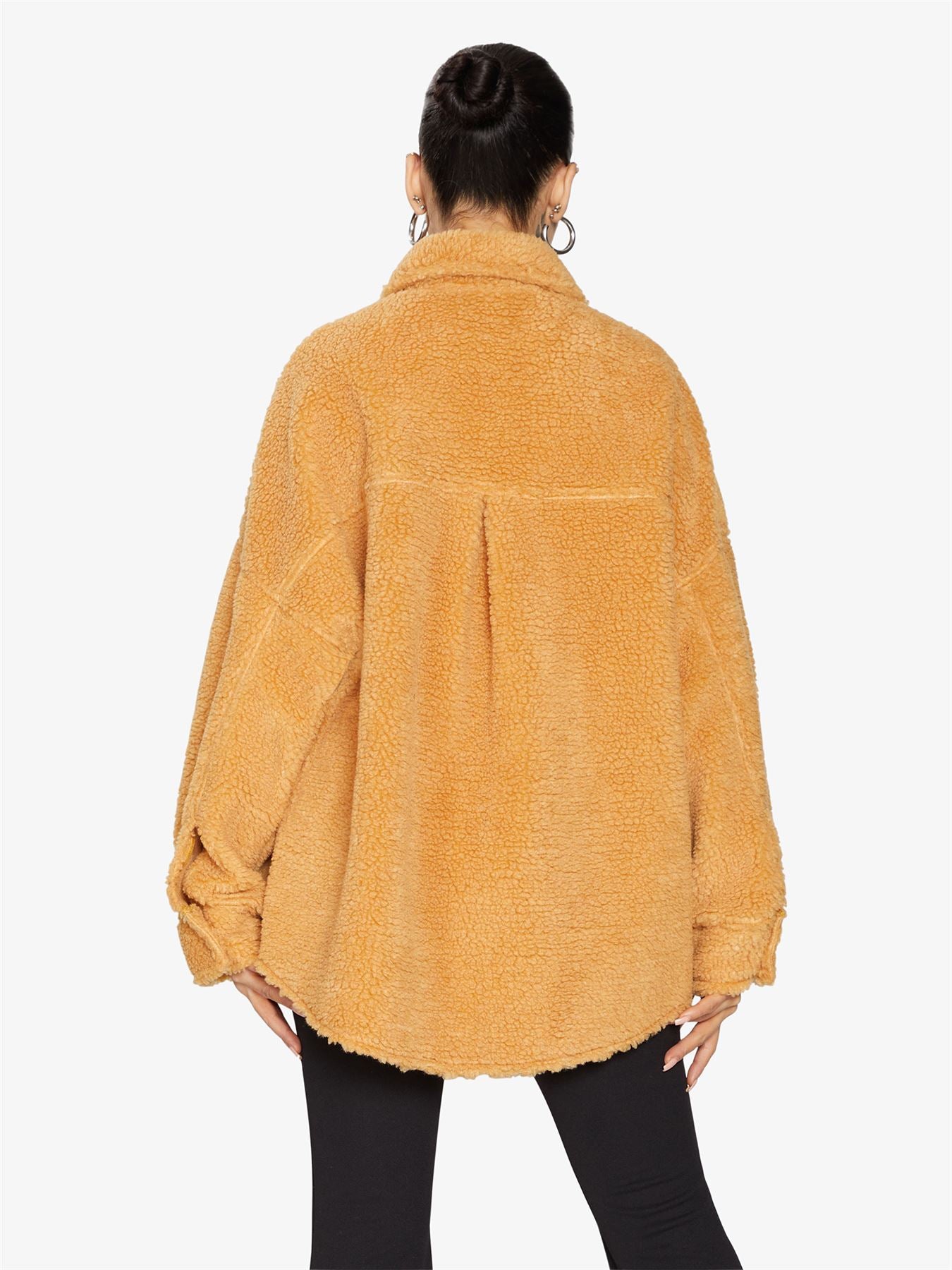 Oversized Patch Pocket Borg Teddy jacket made in uk - Great Hall Collections House