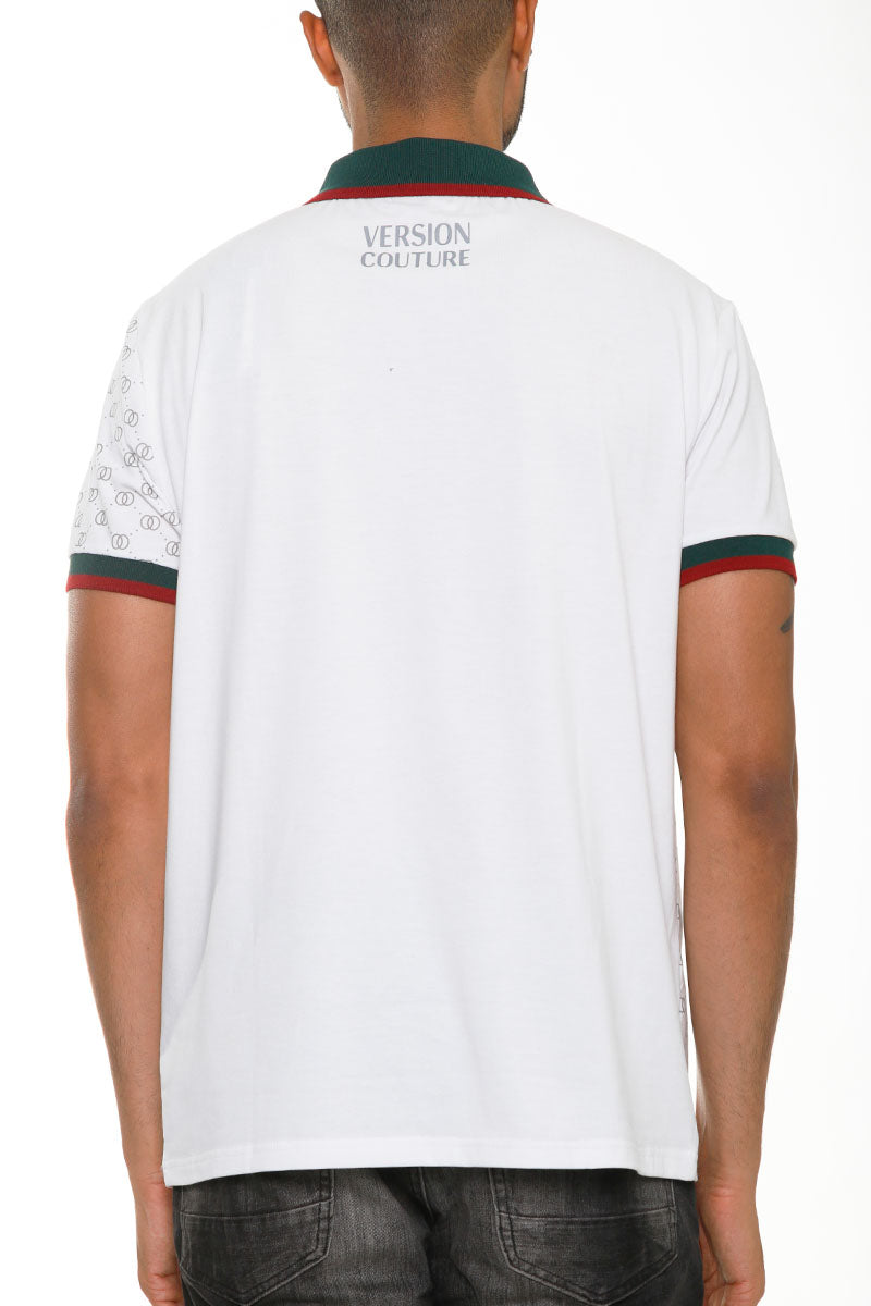 Italian Print Collared Polo Shirt - Great Hall Collections House