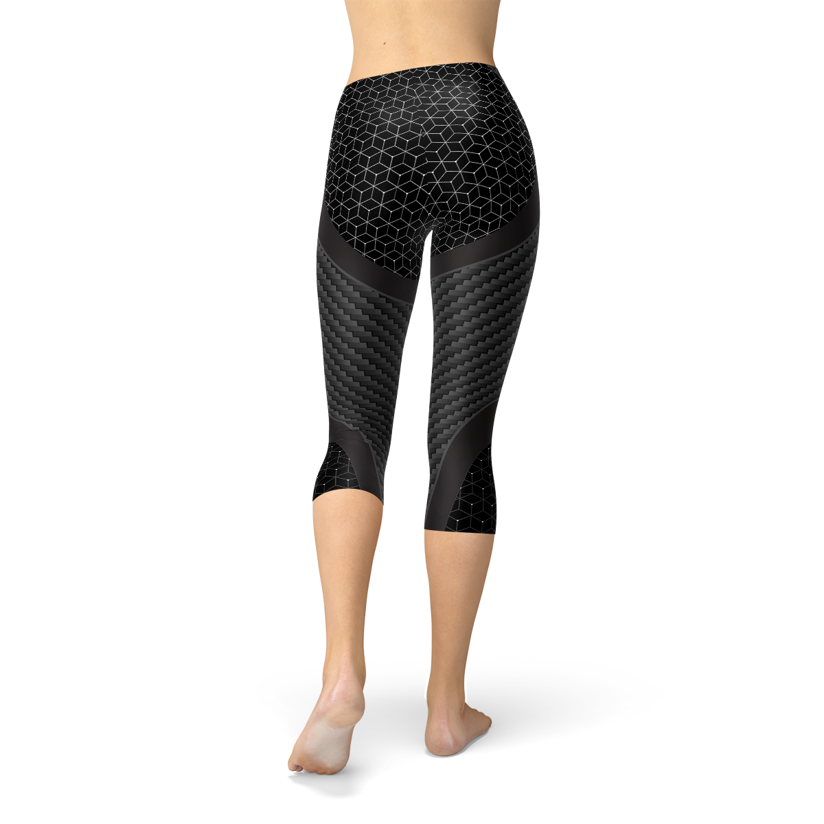Womens Carbon Fiber Sports Capri Leggings - Great Hall Collections House
