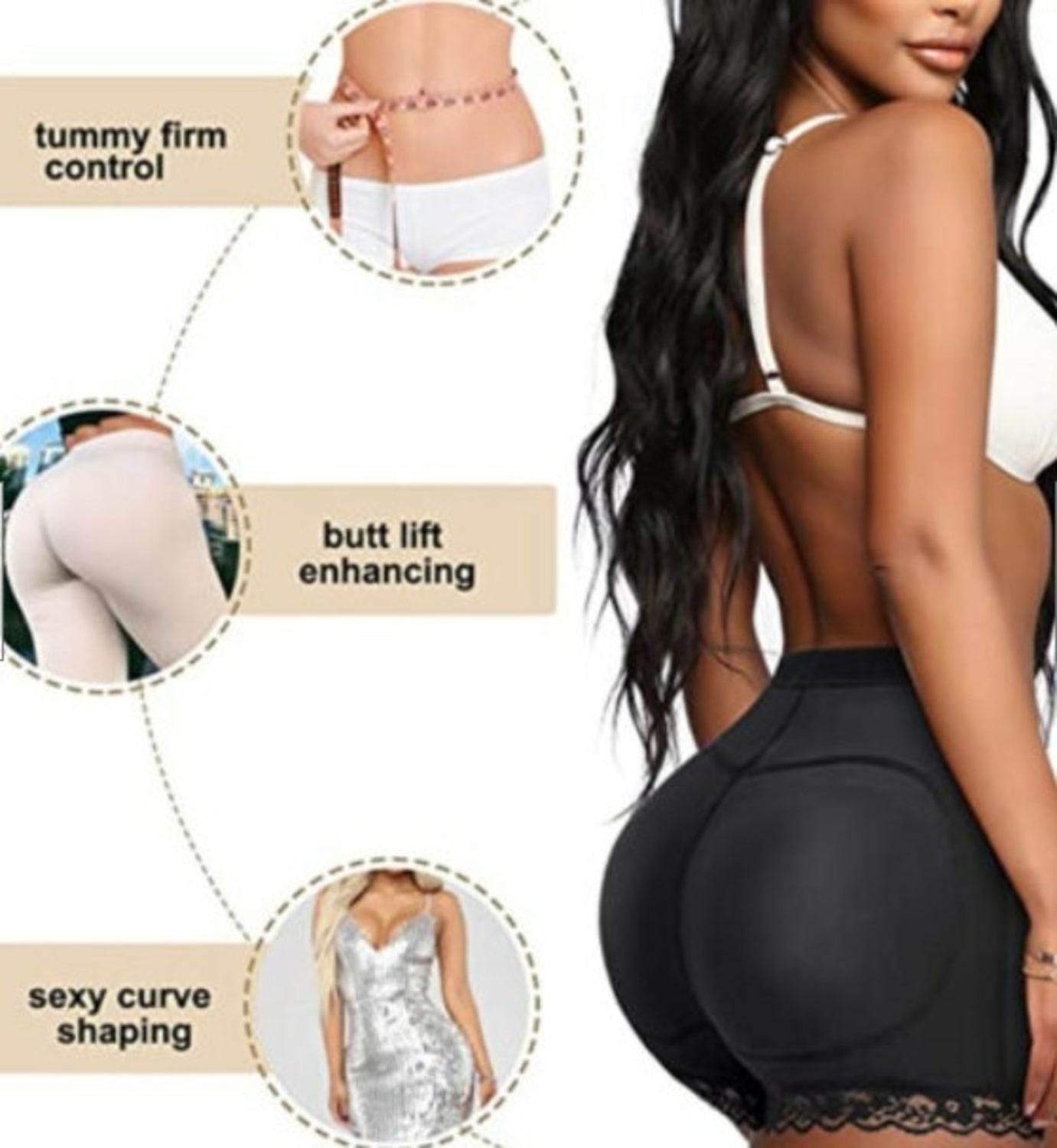 Padded Body Shaper Butt Lifter Panty - Great Hall Collections House