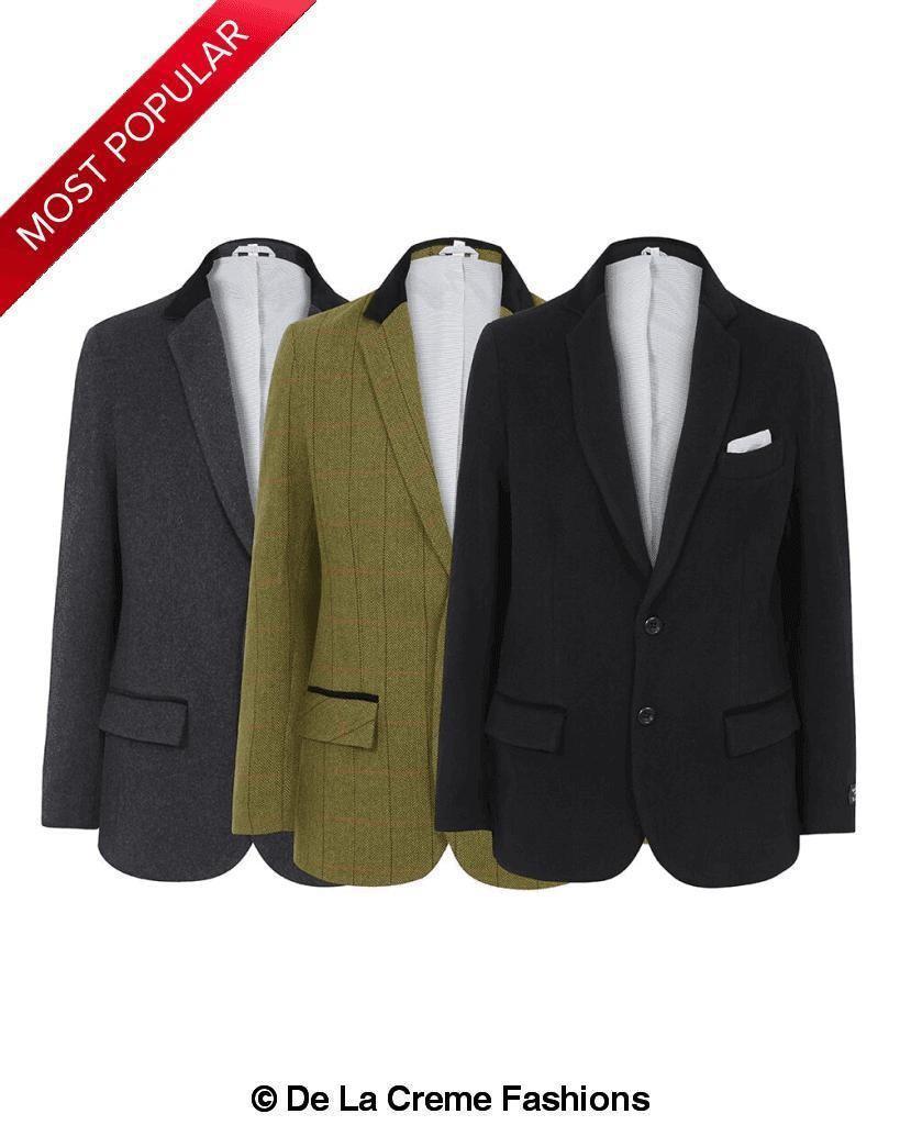 De La Creme MAN - Wool Blend Velvet Trim Formal/Casual Blazer( Made in UK) - Great Hall Collections House