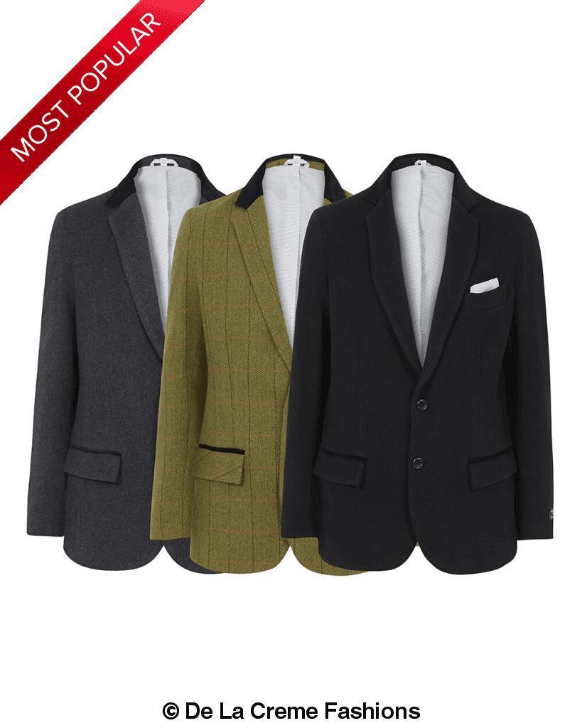 De La Creme MAN - Wool Blend Velvet Trim Formal/Casual Blazer( Made in UK) - Great Hall Collections House