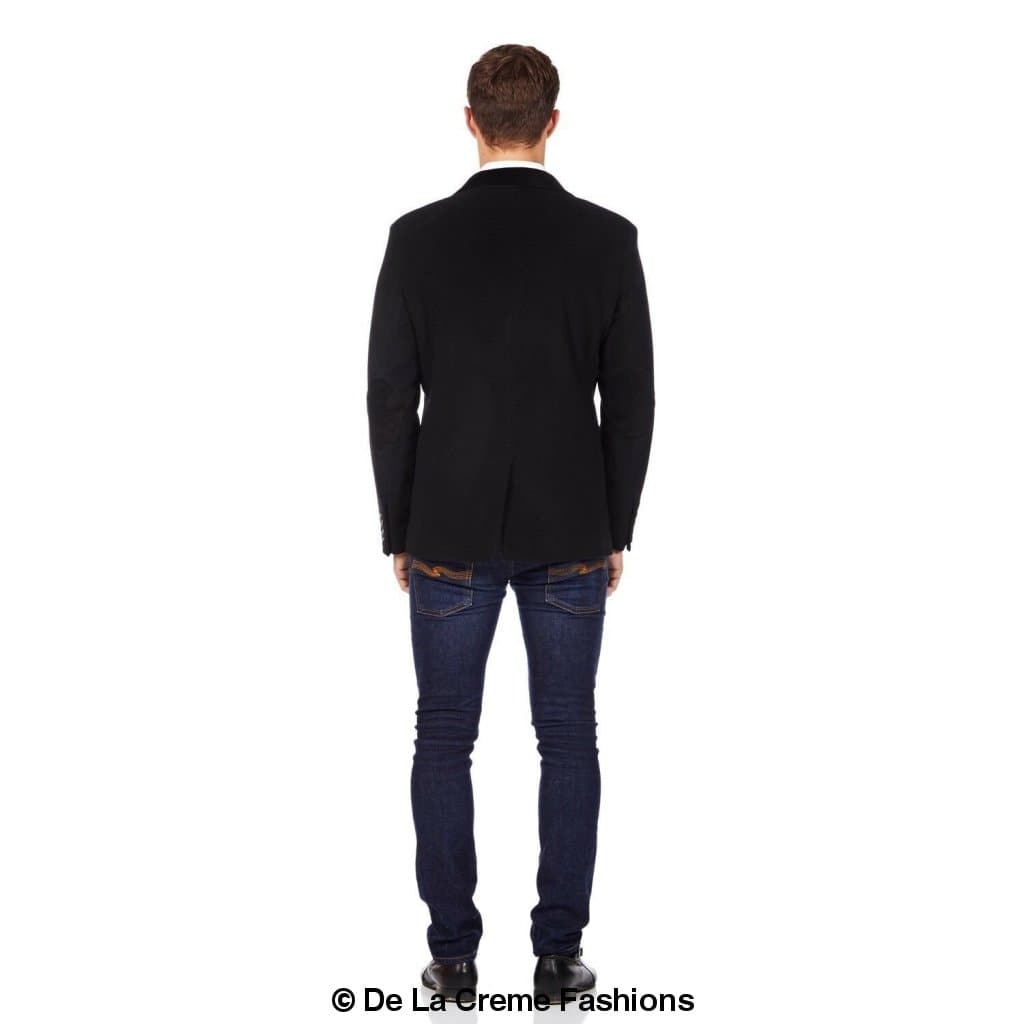 De La Creme MAN - Wool Blend Velvet Trim Formal/Casual Blazer( Made in UK) - Great Hall Collections House