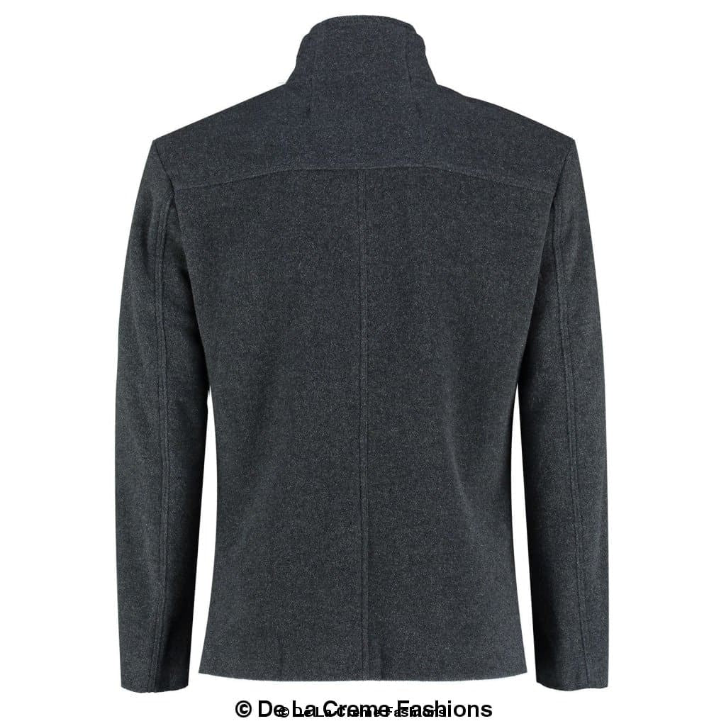 De La Creme MAN - Men's Wool Blend Double Breasted Short Reefer Coat made in uk - Great Hall Collections House