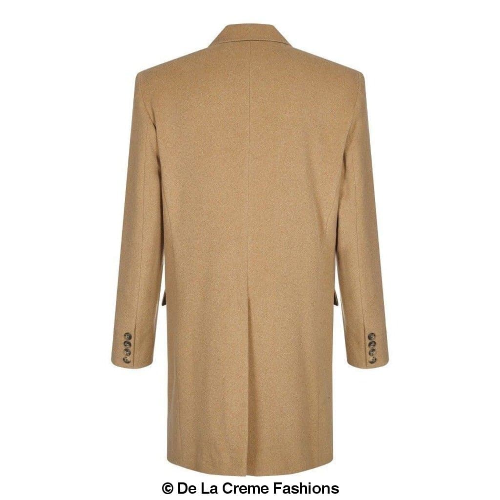 De La Creme MAN - Wool Blend Single Breasted Retro Mod Coat made in UK - Great Hall Collections House