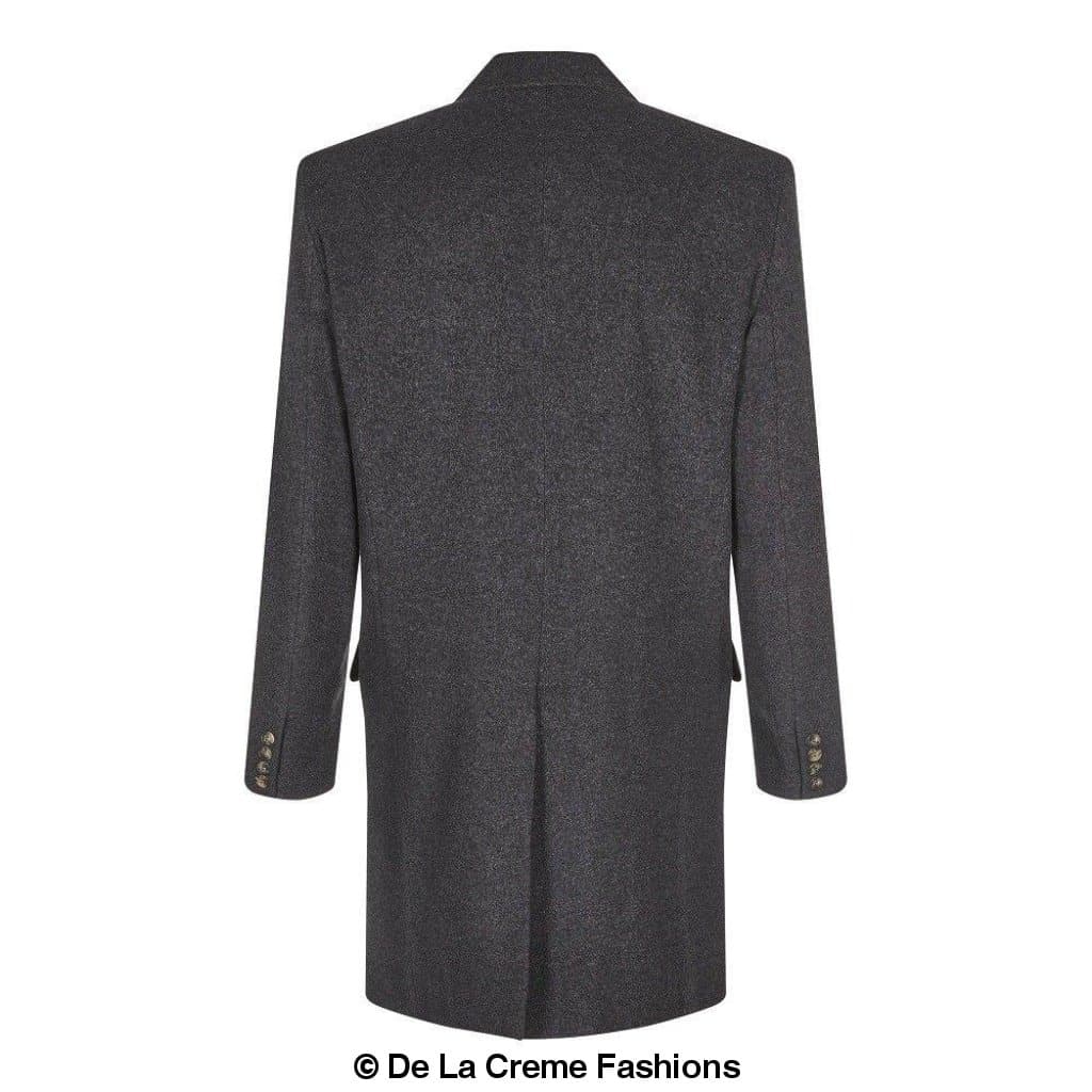 De La Creme MAN - Wool Blend Single Breasted Retro Mod Coat made in UK - Great Hall Collections House