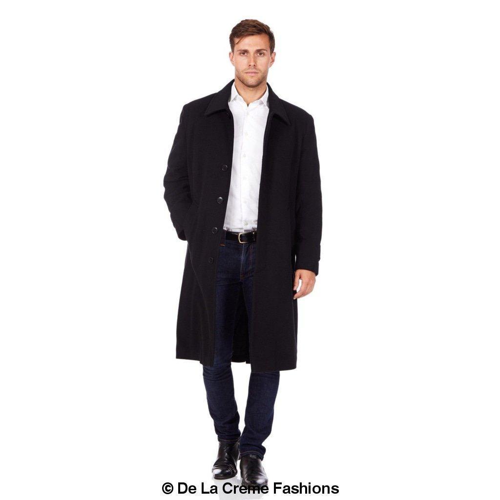 De La Creme MAN - Wool & Cashmere Long Formal Overcoat made in UK - Great Hall Collections House
