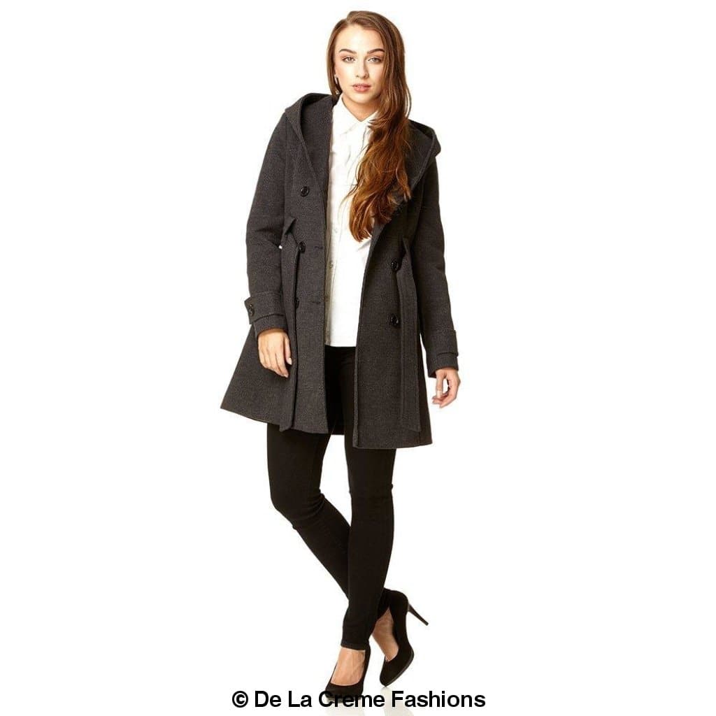 Slim Fit Shawl Hooded Coat (1325) - Great Hall Collections House