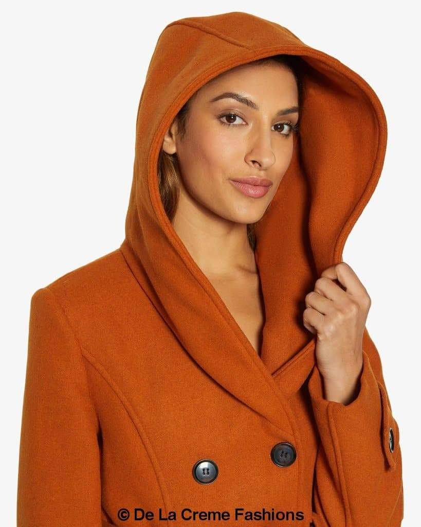 Slim Fit Shawl Hooded Coat (1325) - Great Hall Collections House