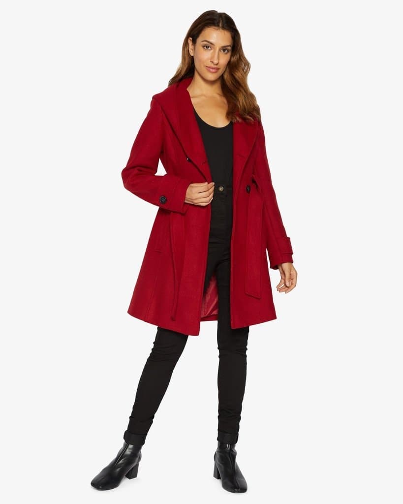 Slim Fit Shawl Hooded Coat (1325) - Great Hall Collections House