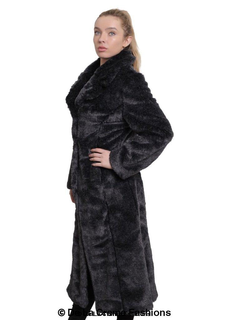 De La Creme - Womens Faux Fur Long Coat - Great Hall Collections House