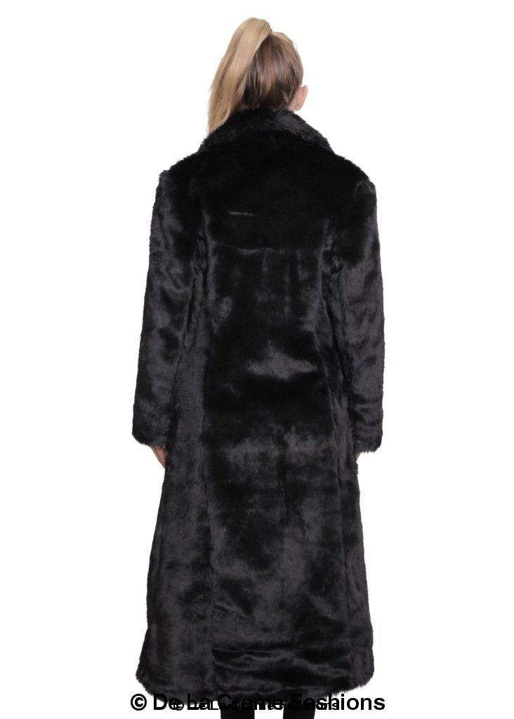 De La Creme - Womens Faux Fur Long Coat - Great Hall Collections House
