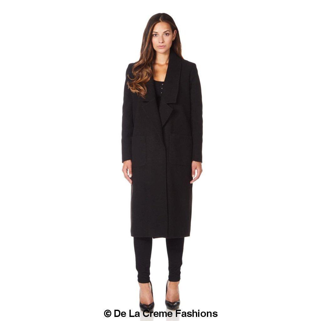De La Creme - Womens Faux Wool Wrap Coat - Great Hall Collections House