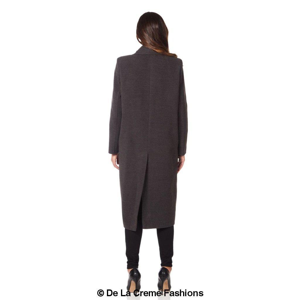 De La Creme - Womens Faux Wool Wrap Coat - Great Hall Collections House