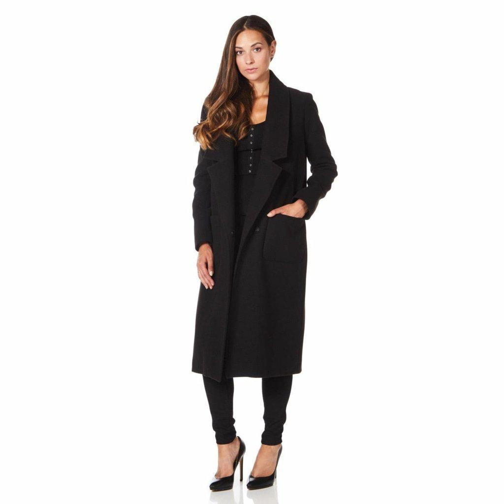 De La Creme - Womens Faux Wool Wrap Coat - Great Hall Collections House