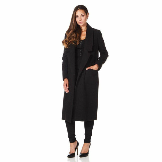 De La Creme - Womens Faux Wool Wrap Coat - Great Hall Collections House