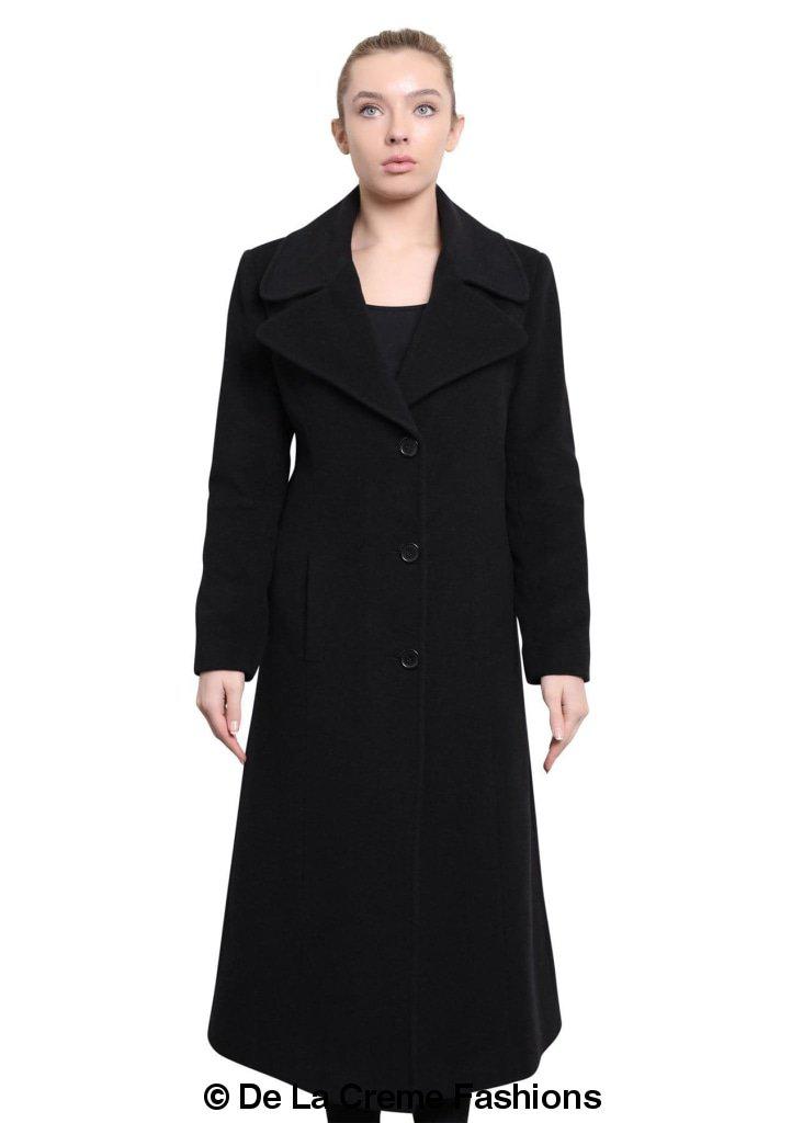 De La Creme - Women's Large Lapel Long Coat made in uk - Great Hall Collections House