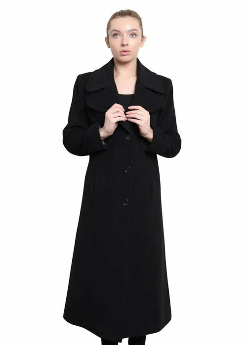 De La Creme - Women's Large Lapel Long Coat made in uk - Great Hall Collections House