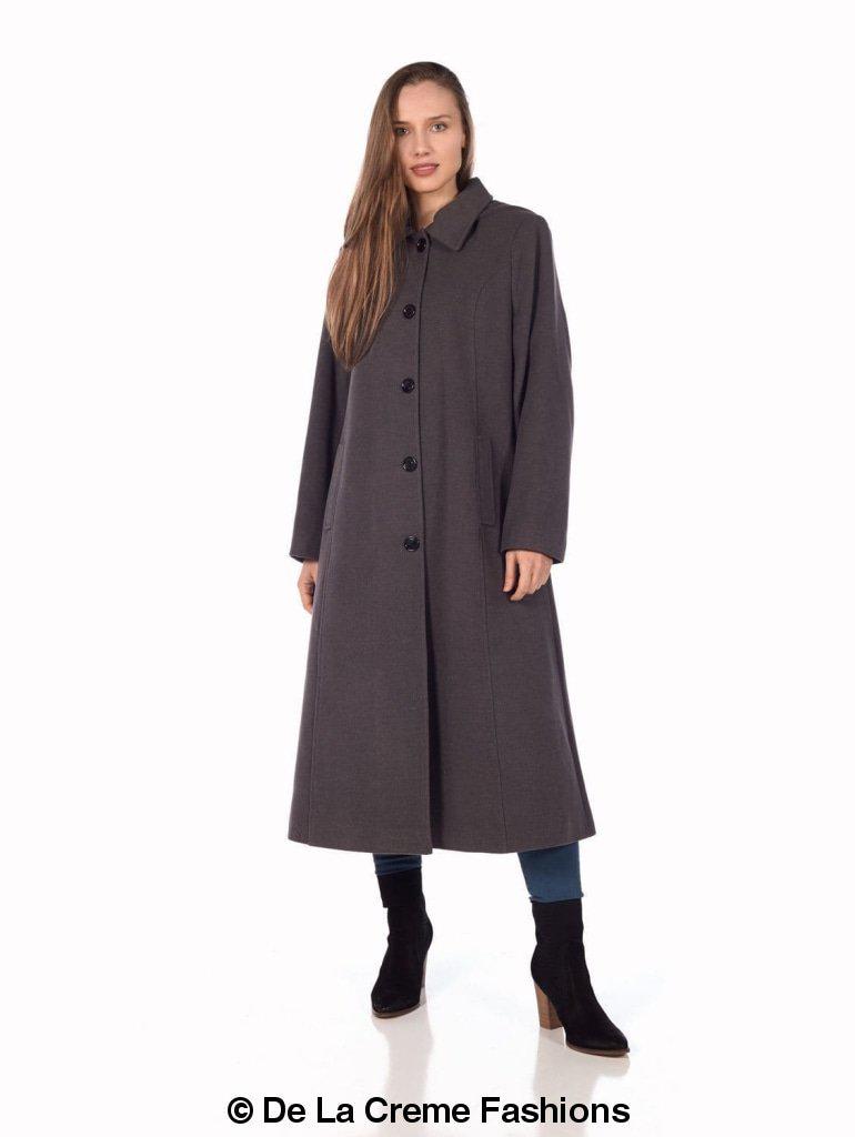 Faux Wool Longline Hooded Winter Coat - Great Hall Collections House
