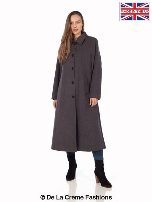 Faux Wool Longline Hooded Winter Coat - Great Hall Collections House