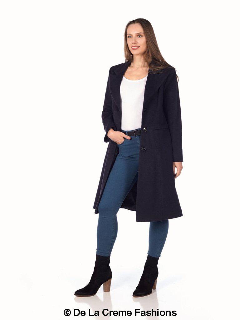 De La Creme - Women's Mohair Blend Longline Winter Coat made in uk - Great Hall Collections House
