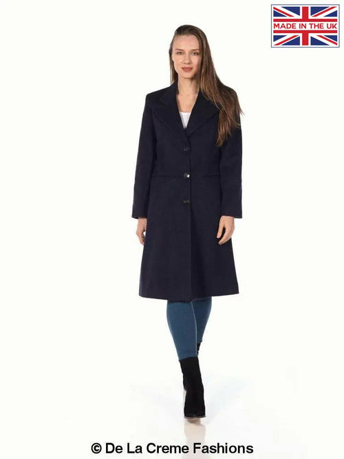 De La Creme - Women's Mohair Blend Longline Winter Coat made in uk - Great Hall Collections House