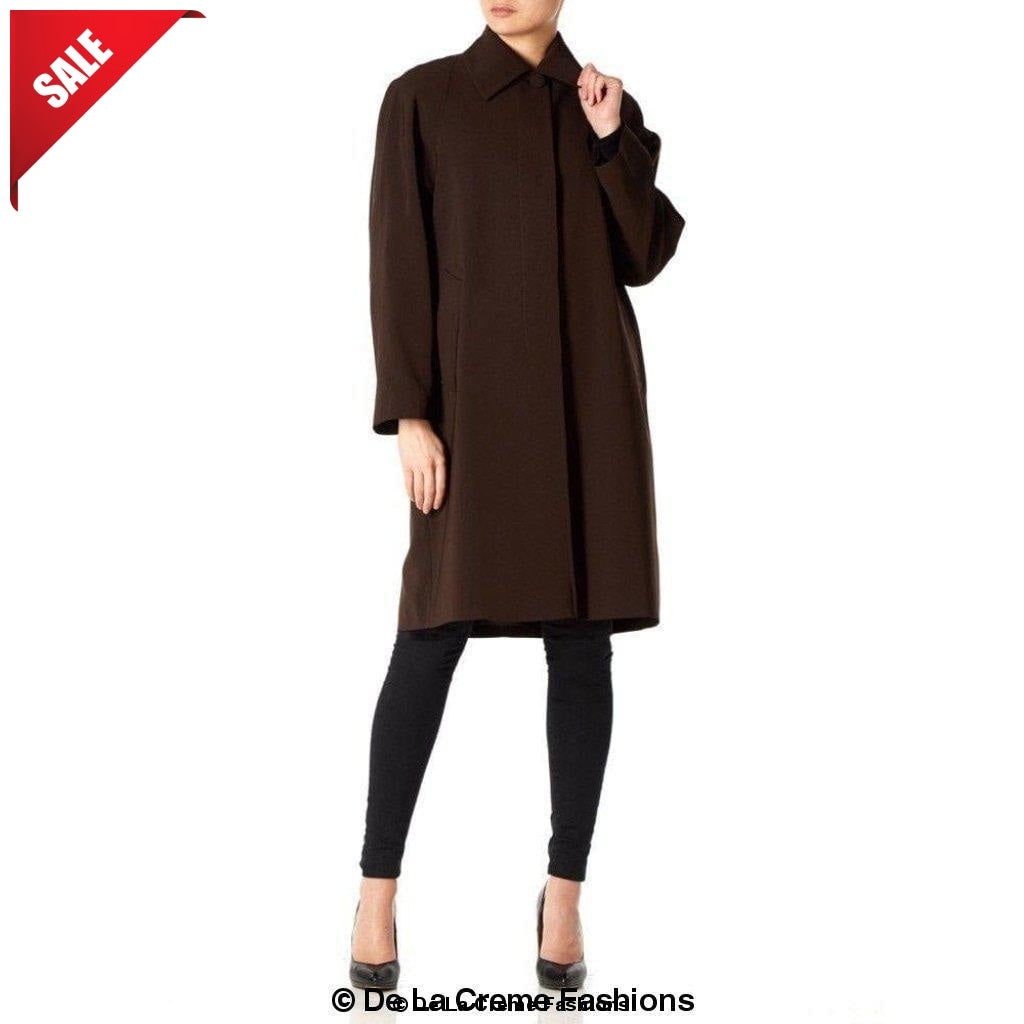 De La Creme Womens Oversized Knee Length Swing Coat made in UK - Great Hall Collections House