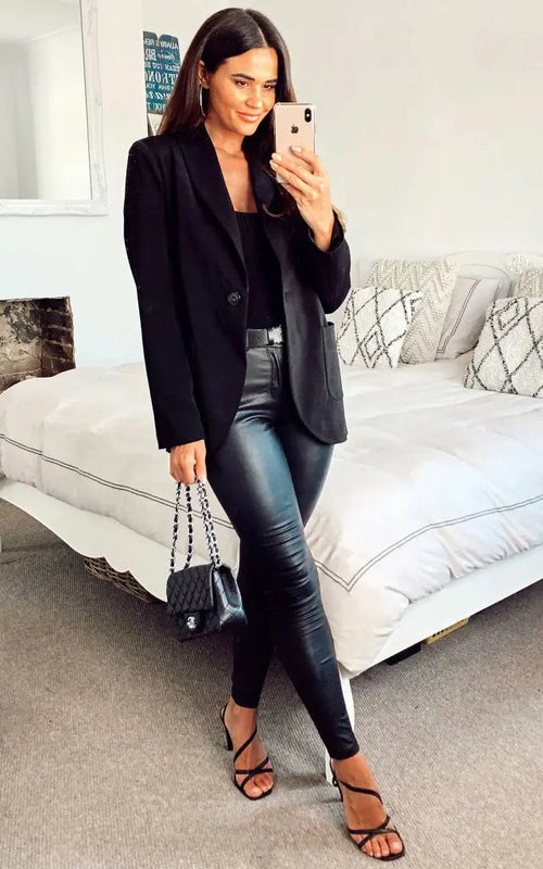 De La Creme - Womens Patch Pocket Tailored Fit Blazer - Great Hall Collections House