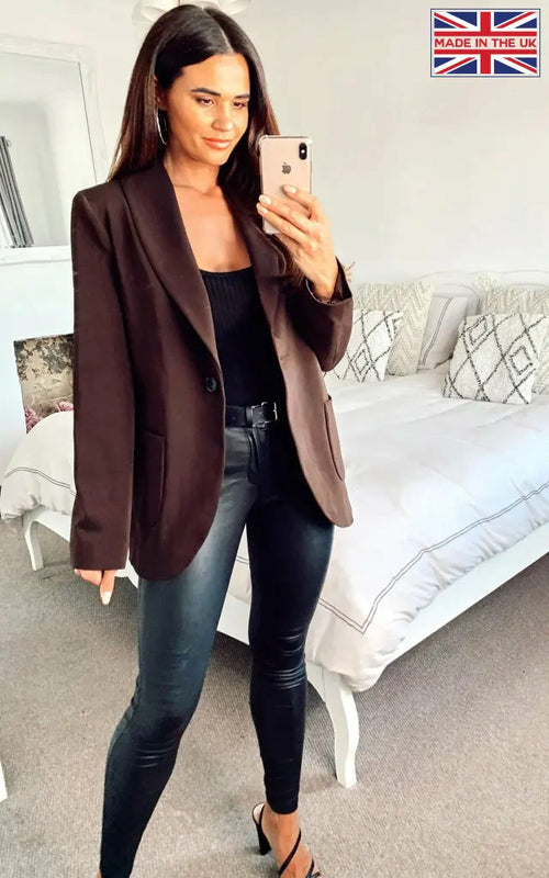 De La Creme - Womens Patch Pocket Tailored Fit Blazer - Great Hall Collections House