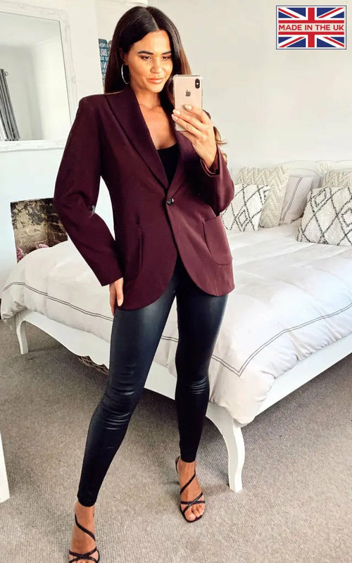 De La Creme - Womens Patch Pocket Tailored Fit Blazer - Great Hall Collections House