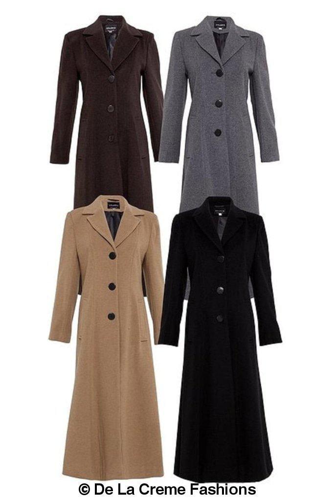 Single Breasted Long Winter Coat - Great Hall Collections House