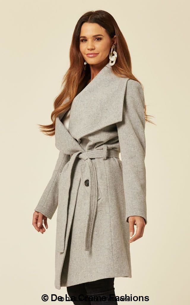 Wool Blend Large Lapel Duster Coat - Great Hall Collections House